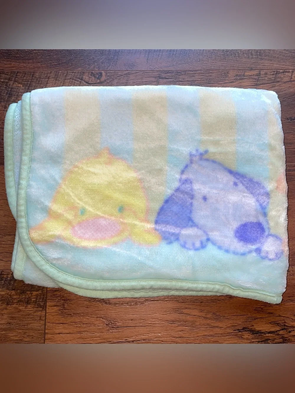 VTG Carters Tykes Baby Blanket Minky 45x35